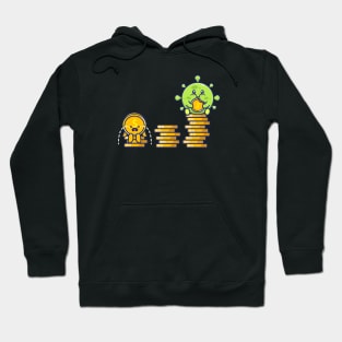 Cute virus with money 5 Hoodie